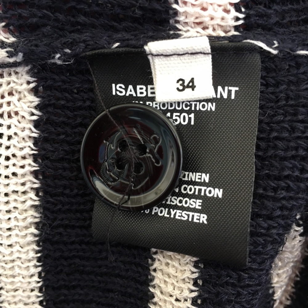NWT Isabel Marant Etoile Earl anchor embroidered striped knit sweater dress - Picture 11 of 11